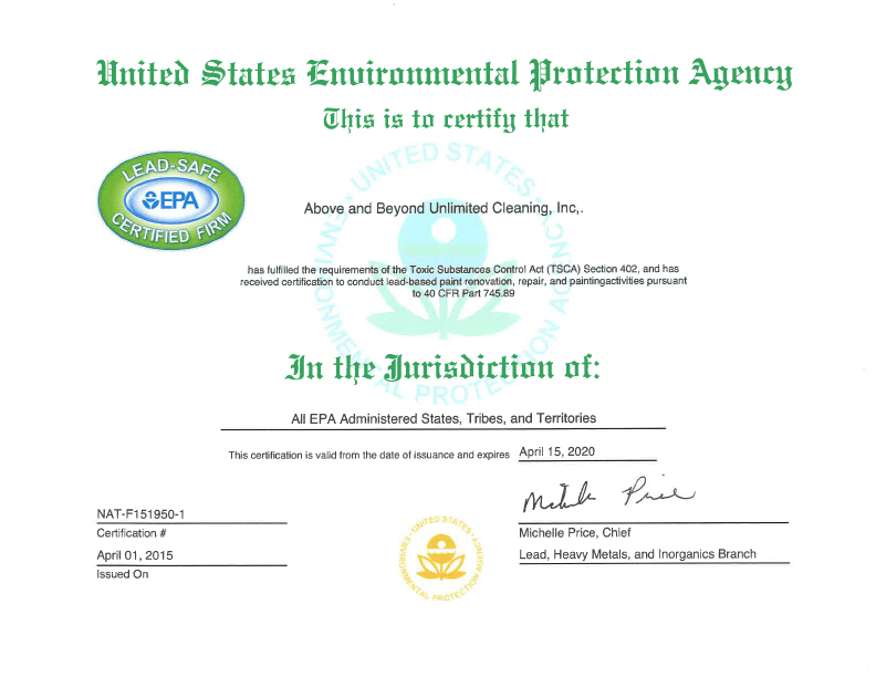 Our Mold Certifications & Licenses Above & Beyond UC