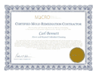 Certified Mold Remediation Contractor - MICRO CMRC